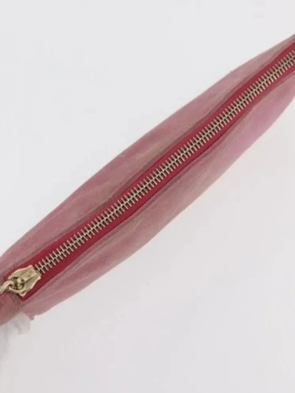 CHANEL Icon Series Pouch Suede Pink Gold CC Auth 176765